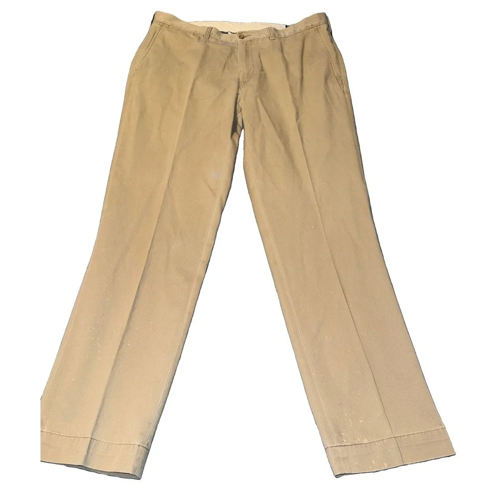 Polo Ralph Lauren Mens Classic Tan Khaki Chino Pants Cotton 38x32 Please Read!!